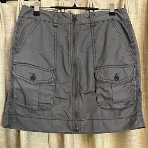 LOFT denim grey mini skirt